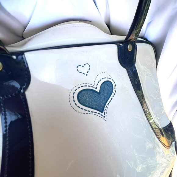 Y2K blue and white mini bowler bag - Picture 3 of 8